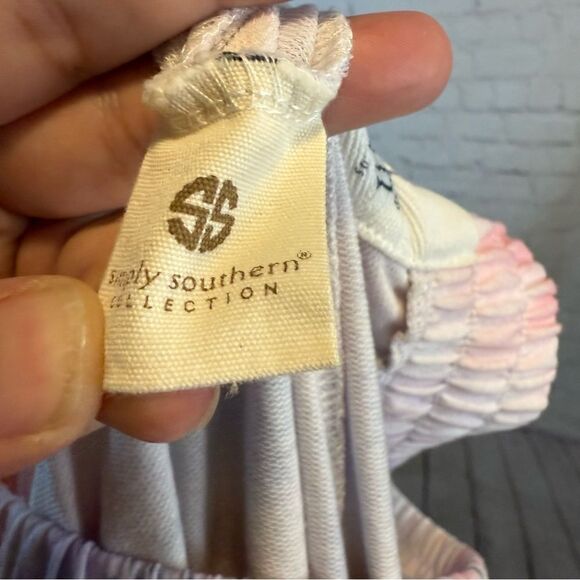 Simply Southern Pink and Blue Tie-Dye Joggers with Elastic Waist - Picture 6 of 7